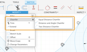 Fusion 360 Sketch Chamfer