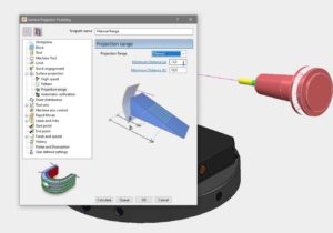 Projection Range options can limit Curve and Surface Projection toolpaths