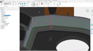 Toolpath start points are often aligned vertically which can leave a witness line